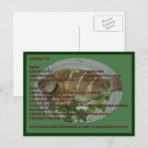 Grill Walleye of Two Recipe Card Briefkaart
