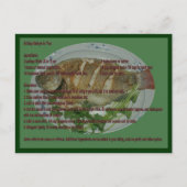 Grill Walleye of Two Recipe Card Briefkaart (Voorkant)