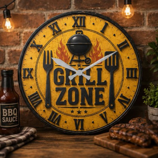 Grill Zone BBQ Grill Master Kitchen Rustic Grote Klok