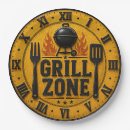 Grill Zone BBQ Grill Master Kitchen Rustic Papieren Bordje