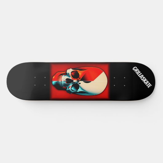GrillaSkate Kcustom Design 003A Skull skateboard (Horizontaal)