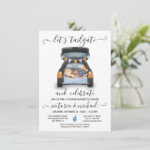 Grillauto Voetbalspel BBQ Bier Koppel Bruiloft / B Kaart (Staand voorkant)