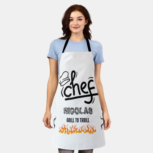 grillchef schort (Gedragen)