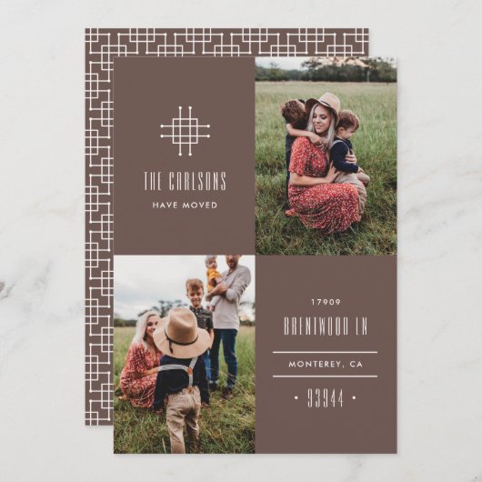 Grille Moving Announcement - Bruin Aankondiging (Voorkant / Achterkant)
