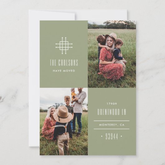 Grille Moving Announcement - Groen Aankondiging (Voorkant)