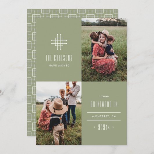 Grille Moving Announcement - Groen Aankondiging (Voorkant / Achterkant)