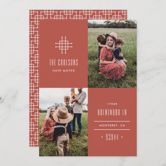 Grille Moving Announcement - Rood Aankondiging (Voorkant / Achterkant)