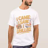 Grilled Burger Lovers Funny BBQ Typography T-Shirt (Voorkant)