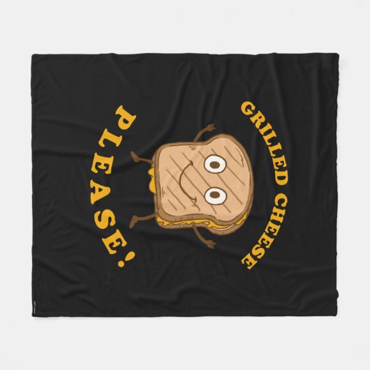 Grilled Cheese alsjeblieft Fleece Deken (Voorkant (Horizontaal))