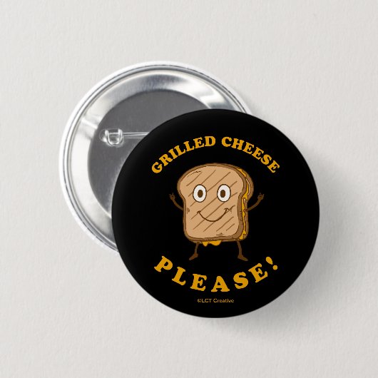 Grilled Cheese alsjeblieft Ronde Button 5,7 Cm (Voorkant /achterkant)