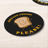 Grilled Cheese alsjeblieft Ronde Kartonnen Onderzetter (Gebogen)