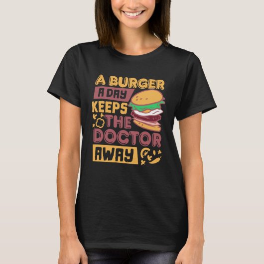 Grilled Cheese Burger Day Fast Food Burger T-shirt (Voorkant)