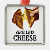 Grilled Cheese Metalen Ornament (Voorkant)