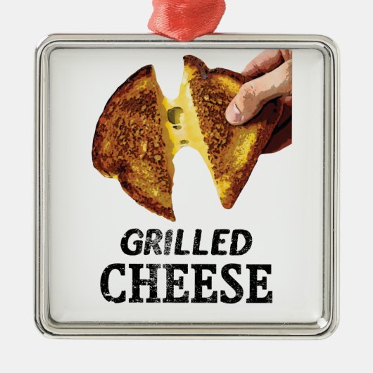 Grilled Cheese Metalen Ornament (Voorkant)