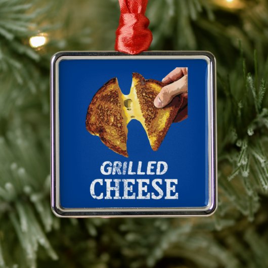 Grilled Cheese Metalen Ornament (Boom)