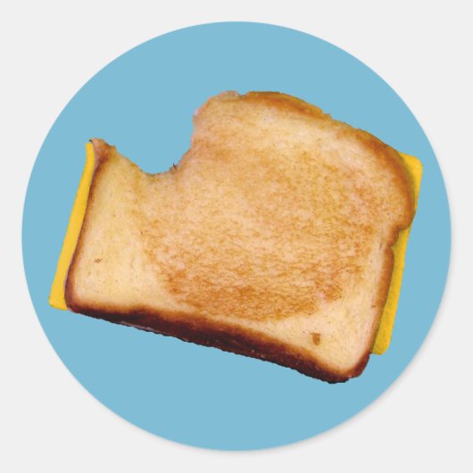 Grilled Cheese Sandwich Ronde Sticker (Voorkant)