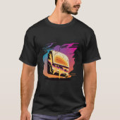 Grilled Cheese Synthwave 80s Retrowave Aesthetic T-shirt (Voorkant)