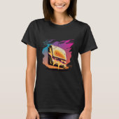 Grilled Cheese Synthwave 80s Retrowave Aesthetic T-shirt (Voorkant)