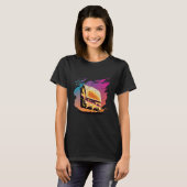 Grilled Cheese Synthwave 80s Retrowave Aesthetic T-shirt (Voorkant volledig)