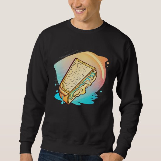 Grilled Cheese Vaporwave 90s and 80s Aesthetic Trui (Voorkant)