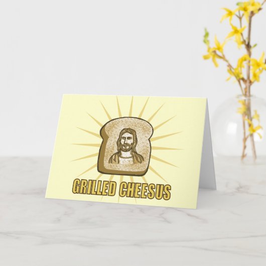 Grilled Cheesus notecards Kaart (Gele Bloem)
