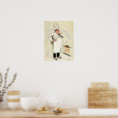 Grilled Chicken Chef  Food and Art Poster (Keuken)