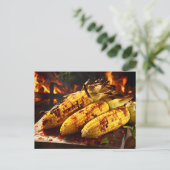 Grilled Corn on the Cob BBQ Briefkaart (Staand voorkant)