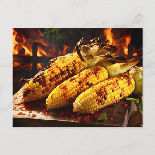 Grilled Corn on the Cob BBQ Briefkaart (Voorkant)