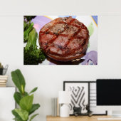 Grilled Filet Mignon Poster (Thuiskantoor)