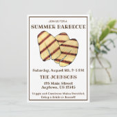 Grilled Halloumi Cheese BBQ Barbecue Cookout Kaart (Staand voorkant)