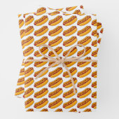 Grilled Hot Dog Pattern Inpakpapier Vel (In situ)