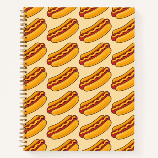 Grilled Hot Dog Pattern Notitieboek (Voorkant)