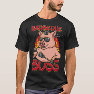 Grilled Pork BBQ Grill Master Chef Barbeque Geboor T-shirt