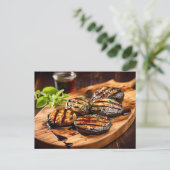 Grilled Portobello Mushroom Briefkaart (Staand voorkant)