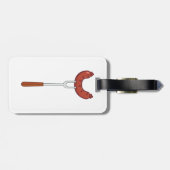 Grilled Sausage on BBQ Fork Bagagelabel (Achterkant horizontaal)