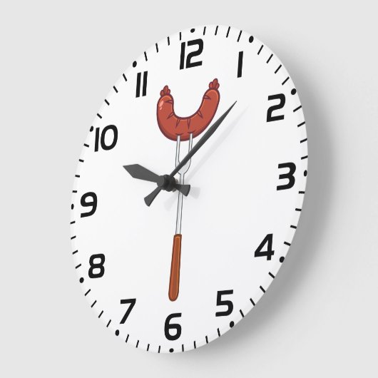 Grilled Sausage on BBQ Fork Grote Klok (Hoek)