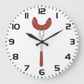 Grilled Sausage on BBQ Fork Grote Klok (Voorkant)