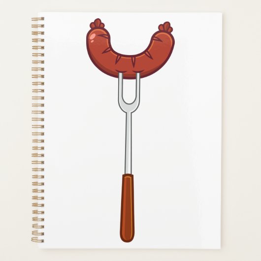 Grilled Sausage on BBQ Fork Planner (Voorkant)