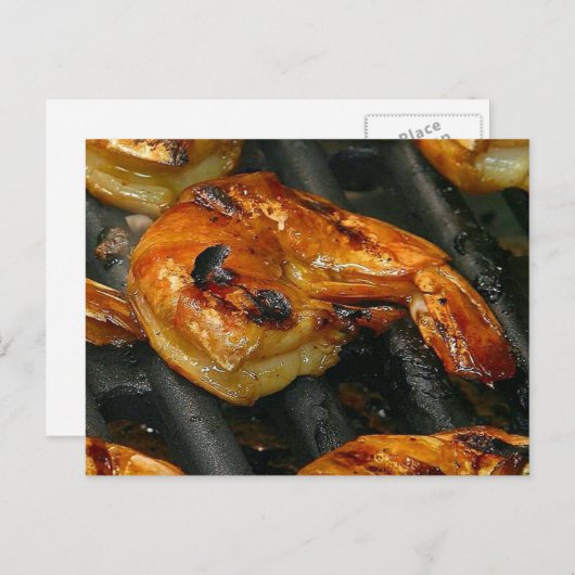 Grilled Shrimp Briefkaart (Voorkant / Achterkant)