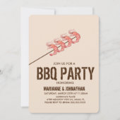Grilled Shrimp Skewers BBQ Party Kaart (Voorkant)
