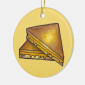 Grilled Toasted Cheddar Cheese Sandwich Toastie Keramisch Ornament (Links)
