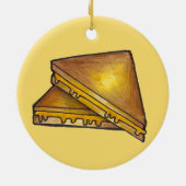 Grilled Toasted Cheddar Cheese Sandwich Toastie Keramisch Ornament (Achterkant)
