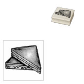 Grilled Toasted Cheddar Cheese Toastie Sandwich Rubberstempel (Gestempeld)