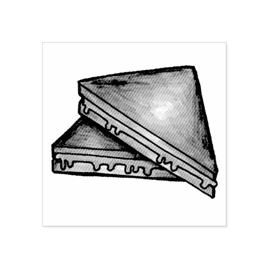 Grilled Toasted Cheddar Cheese Toastie Sandwich Rubberstempel (Afrduk)
