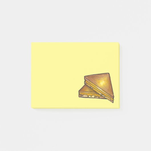 Grilled Toasted Cheese Toastie Sandwich Foodie Post-it® Notes (Voorkant)