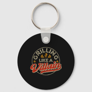 Grillen als een schurk Grappige BBQ barbecue grill Sleutelhanger