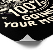 Grillen BBQ Party Mijn vlees gaat 100% in je M Poster (Hoek)