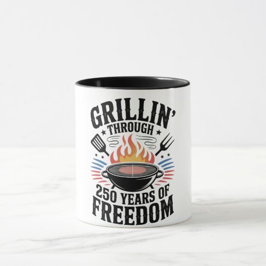 Grillen door 250ste Freedom Grill 4 juli Mok (Midden)