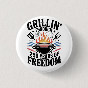 Grillen door 250ste Freedom Grill 4 juli Ronde Button 3,2 Cm