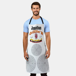 Grillen en Chillen Gepersonaliseerd Voeg Je Eigen Schort